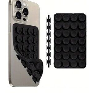 Suction Cup Phone Case Mount Double-Sided Silicone Sticky Phone Stand Holder